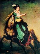 Domingos Sequeira Equestrian portrait of Carlota Joaquina of Spain oil